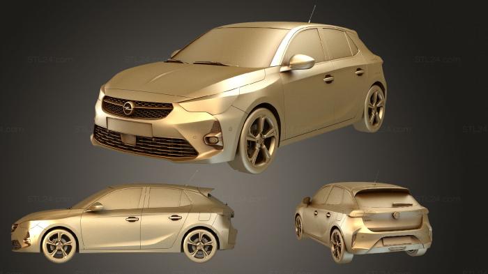 Автомобили и транспорт (Opel Corsa 2020, CARS_2914) 3D модель для ЧПУ станка